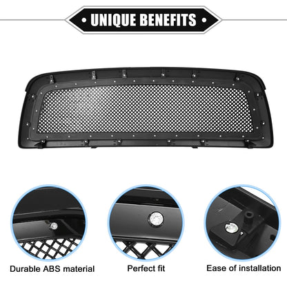 Front Grille Assembly for Dodge Ram 1500 2011-2012 Gloss Black