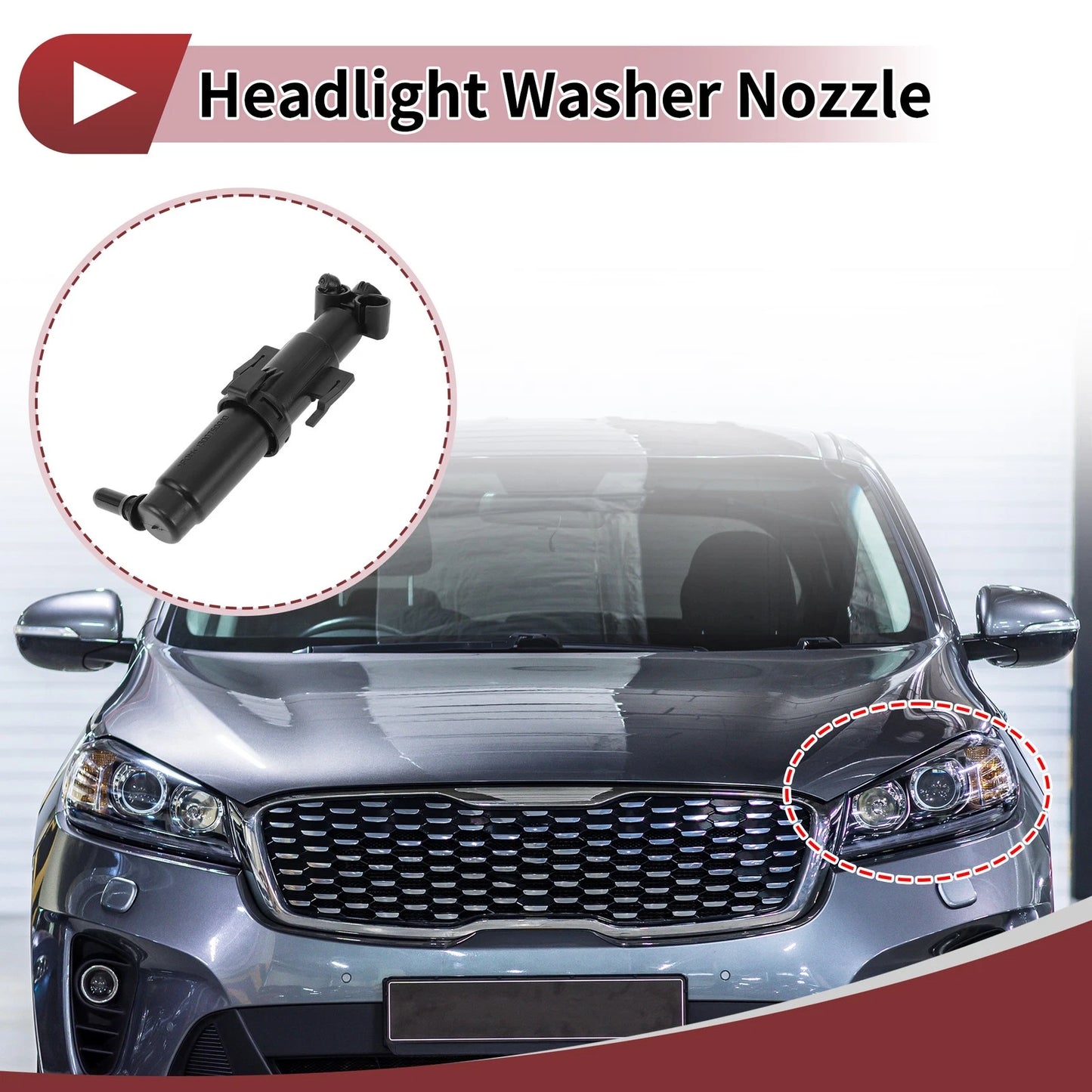 Driver Side Headlight Washer Nozzle for BMW 528i (2011-2016)