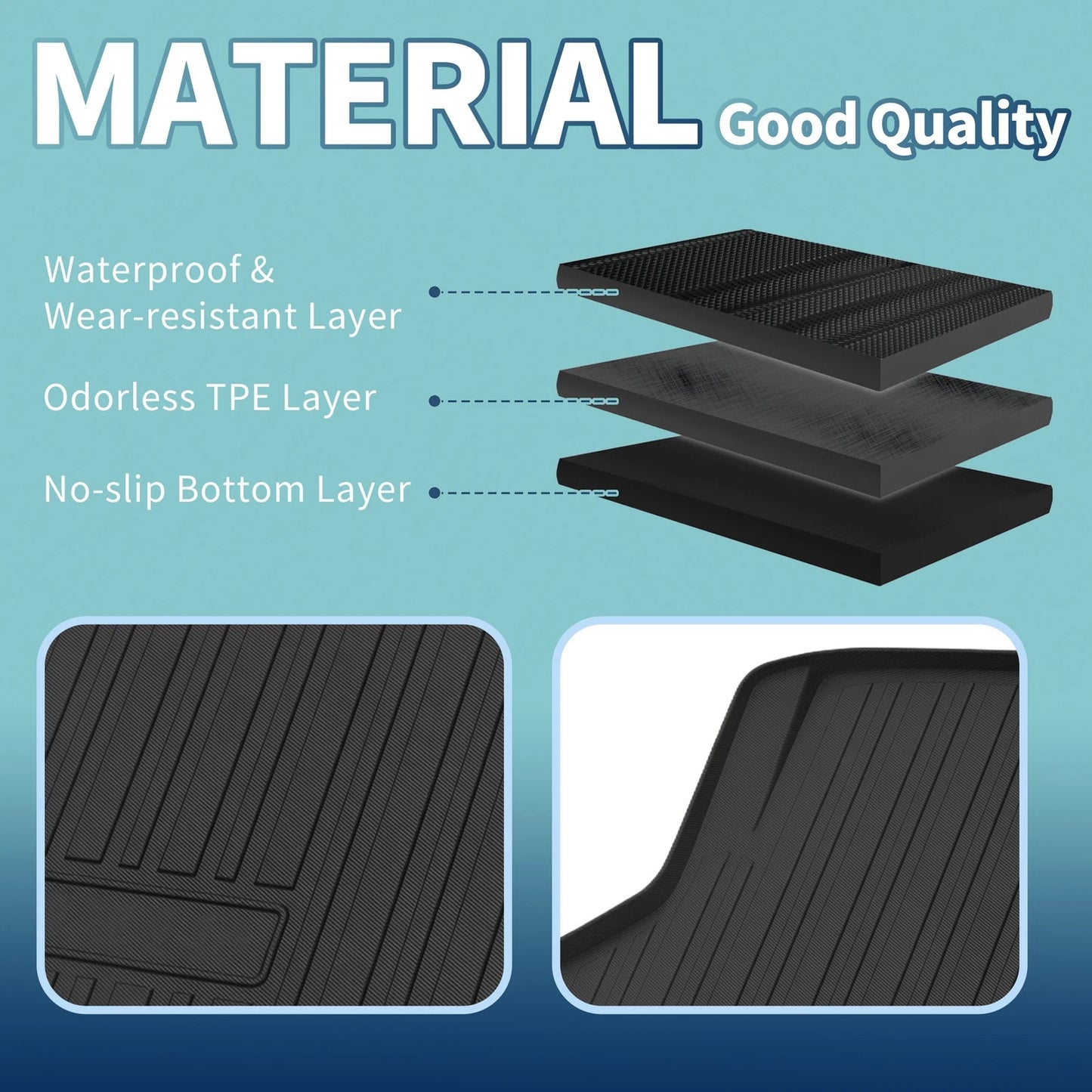 Flat Face Cargo Liner Rear Trunk Mat for Honda Civic (2022-2024) 1 Pc