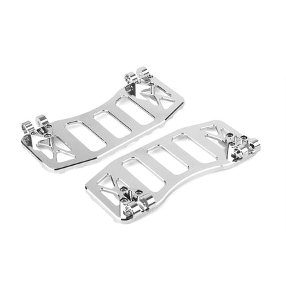2 x Chrome Aluminum Front Floorboards for Harley Davidson FLT Touring (1984-)