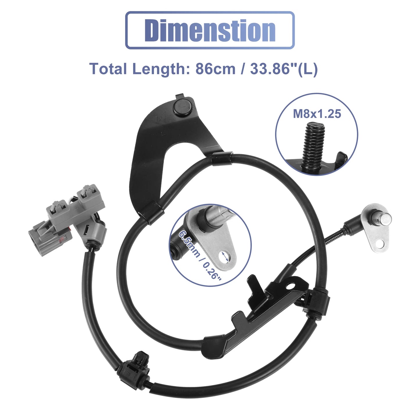 ABS Wheel Speed Sensor Front Left for Isuzu D-Max 2.5 (2002-2012)