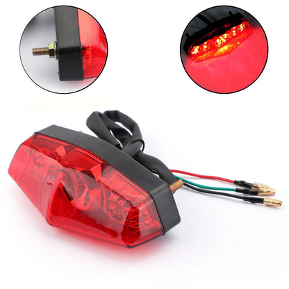 12V Red Tail Light for Universal Motorcycle (2023)