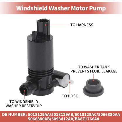 Windshield Washer Pump w/Grommet for Ford Edge (2007-2014)