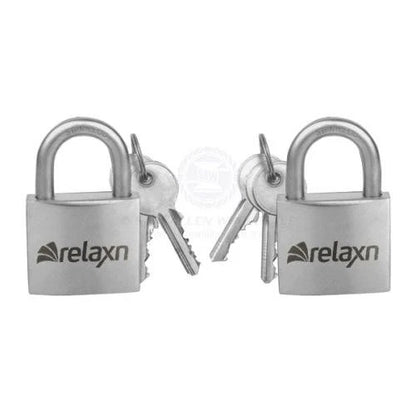 Stainless Steel Keyed Alike Padlocks 40mm - Relaxn 2 Locks with 3 Keys