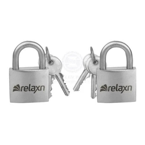 Stainless Steel Keyed Alike Padlocks 40mm - Relaxn 2 Locks with 3 Keys