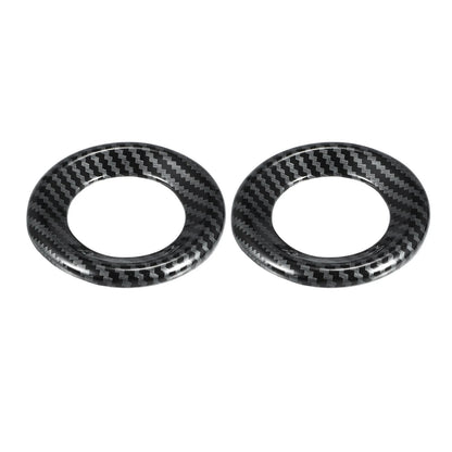 2 x Car Loudspeaker Circle Trims for Honda Civic (2016-2023) - Carbon Fiber Black