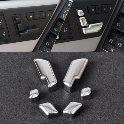 6 x Seat Switch Button Trim Covers for Mercedes W212 W246 (2010-2018)