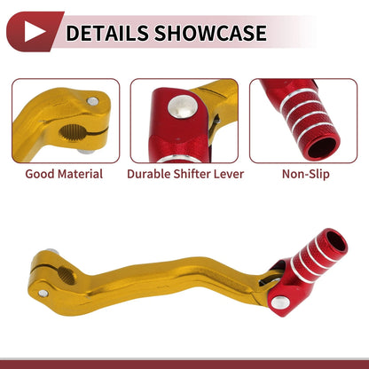Folding Gear Shifter Lever Gold Tone Red Silver Tone for Bosuer M4