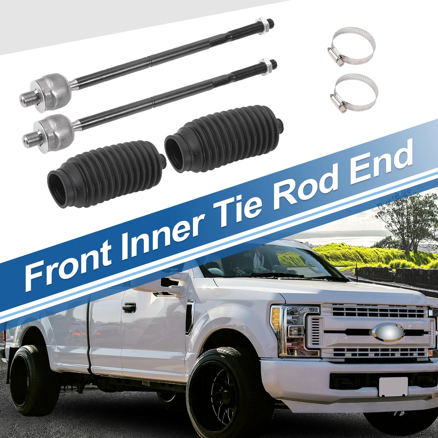 4 x Front Inner Tie Rod End Links for Ford Mustang (2005-2010)