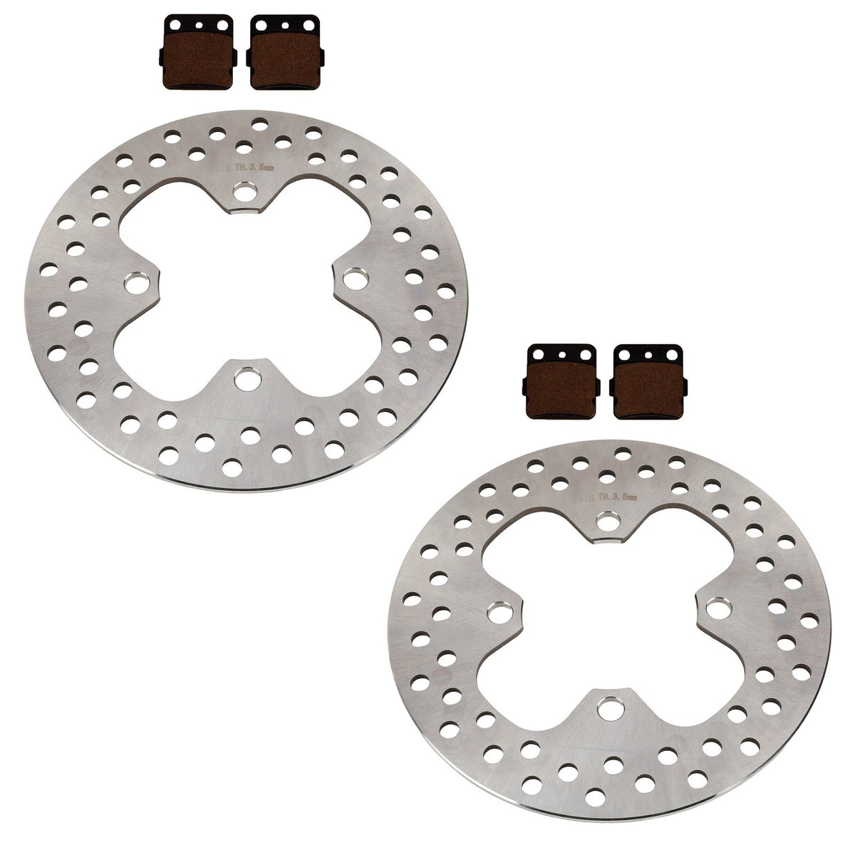 Front Brake Rotors & Semi-Metallic Pads for Honda Rancher 420 (2014–2025)