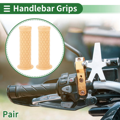 25mm Motorcycle Hand Grips TPU Beige Handlebar Grips Covers