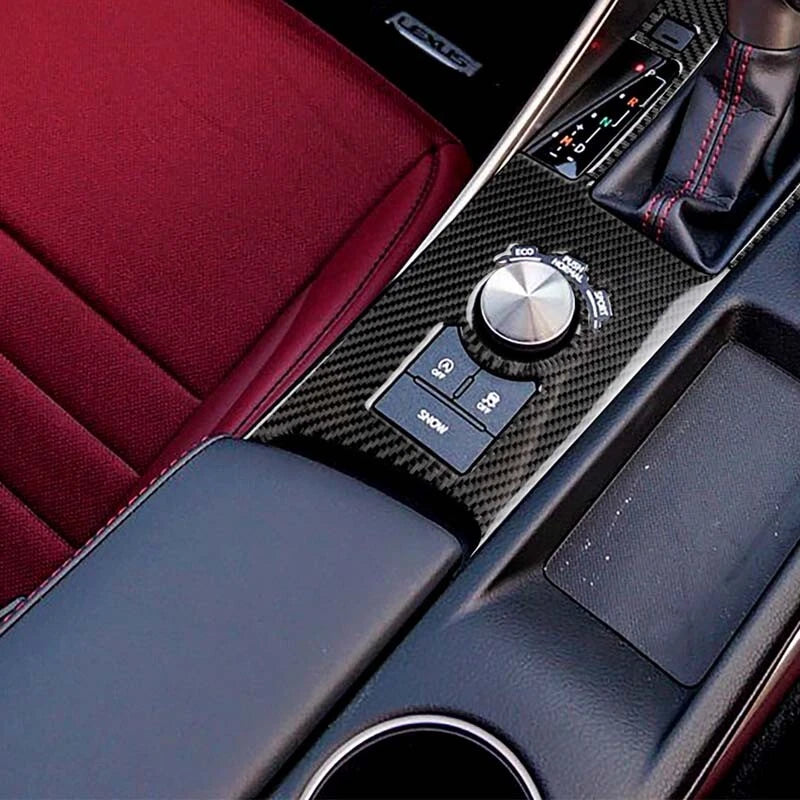 Carbon Fiber Center Console Gear Shift Trim Fit For Lexus IS250 IS300 2014-2018