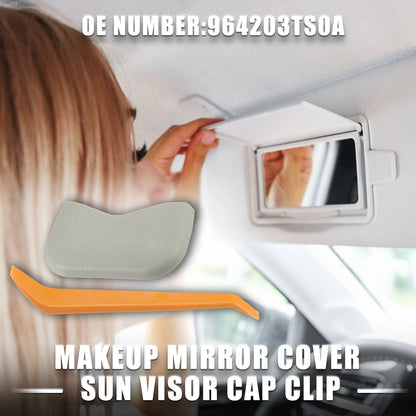 Makeup Mirror Cover Sun Visor Clip for Nissan Grey
