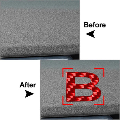 Red Alphabet Letter B Decal Sticker for Car Badge Emblem