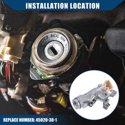Ignition Switch Lock Cylinder w/ Keys for Toyota Corolla, RAV4 (2003-2008)