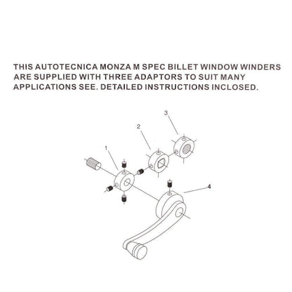 Universal Aluminum Alloy Window Crank Handle for Car