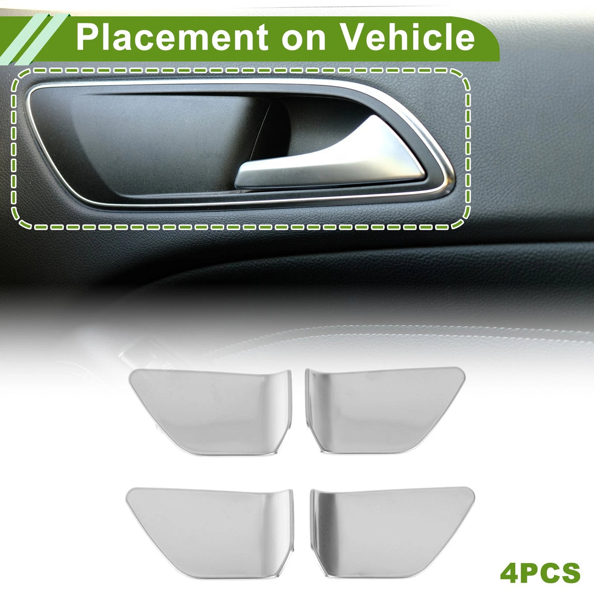 Interior Door Handle Bowl Cover Trim for Nissan Rogue (2021-2025) Silver