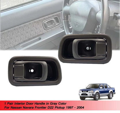 Interior Door Handle Gray for Nissan Navara Frontier D22 (1997-2004)