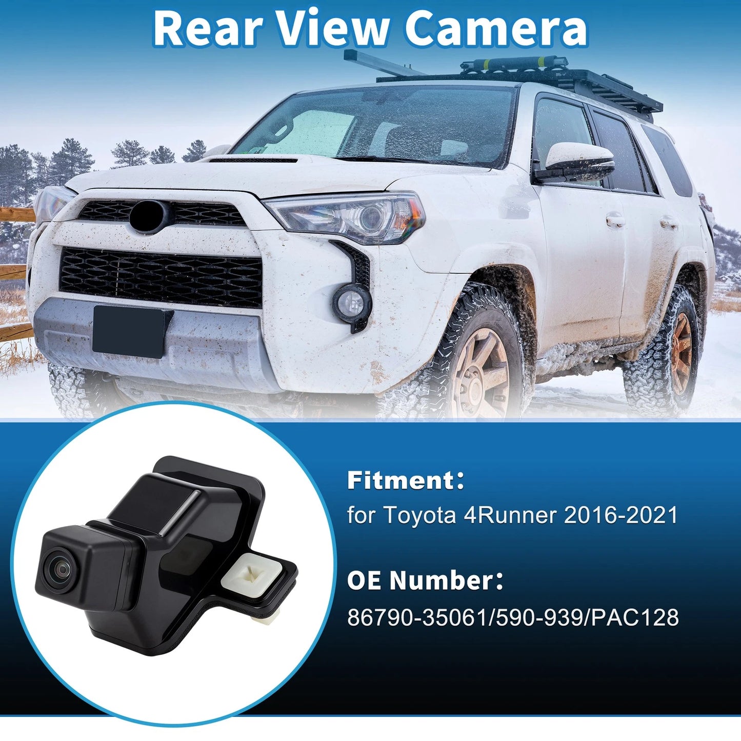Rear View Backup Reverse Park Assist Camera for Toyota 4Runner (2016–2021)