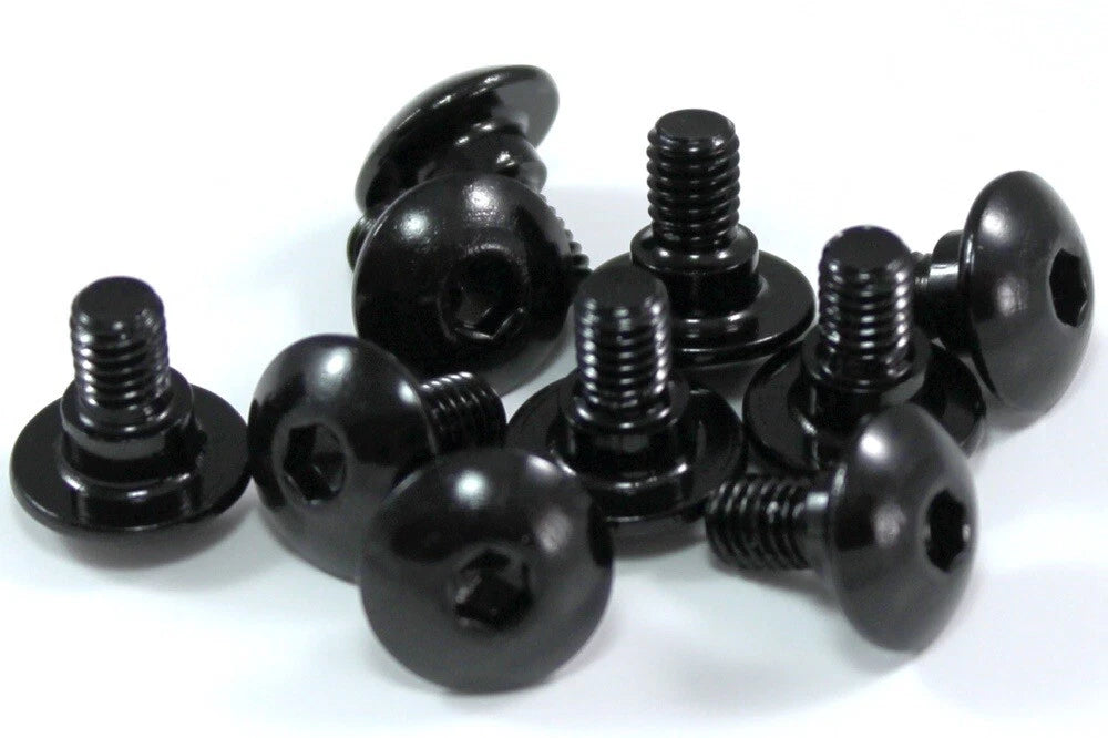 Fairing Bolt 10x Black Aluminium m6 x 12mm Shoulder Screw for Motorcycle