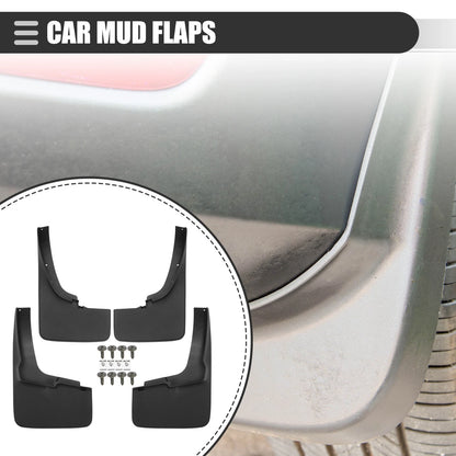 Car Mud Flaps Splash Guards  Black for Ford Ranger (2019-2022)
