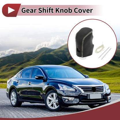 Car Gear Shift Knob Cover for Nissan Altima (2019-2024) Black Beige