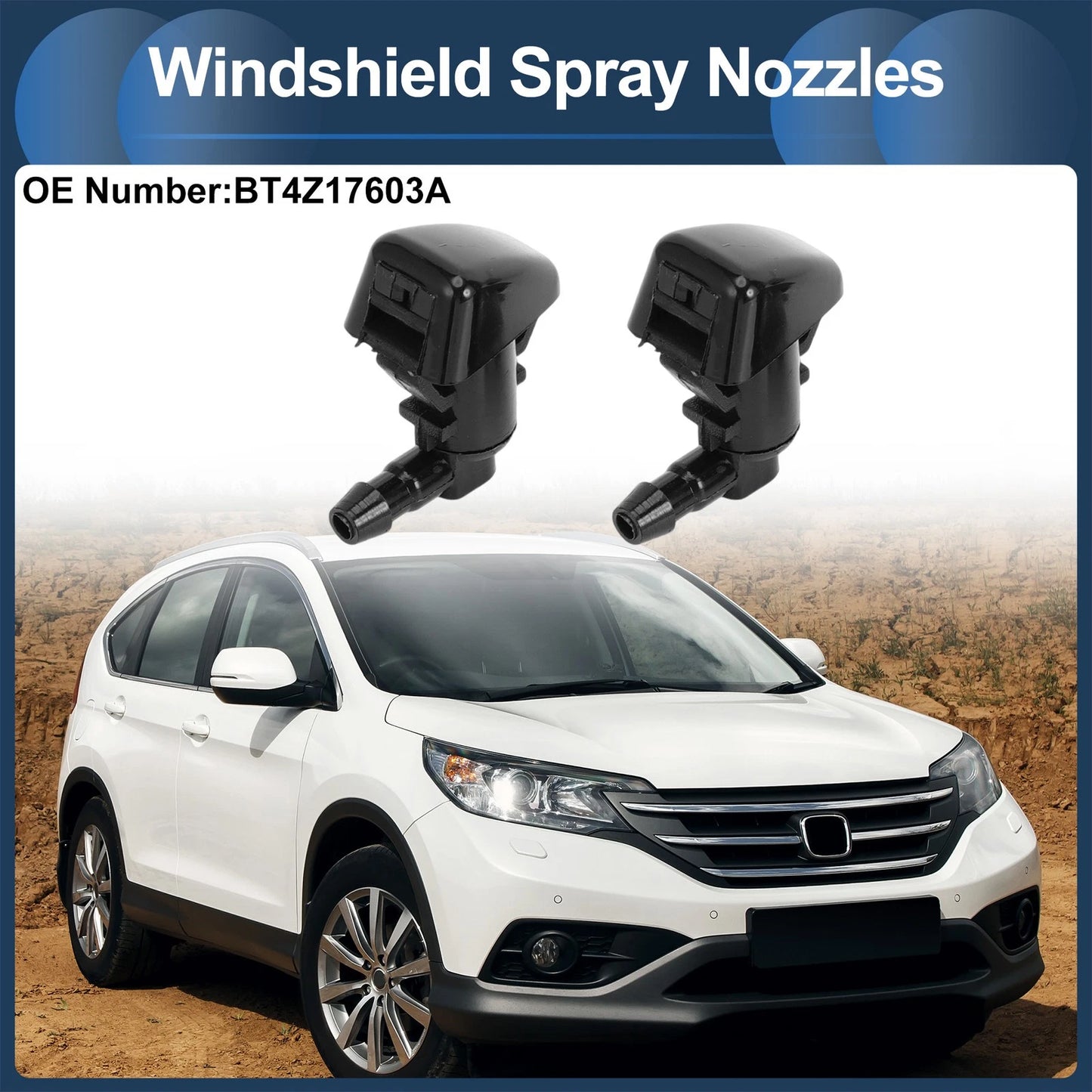Windshield Washer Nozzle & Hose Connector for Ford Edge (2015-2023)