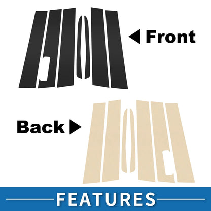 7pcs Door Pillar Window Trim for Ford Maverick (2022-2023) Black
