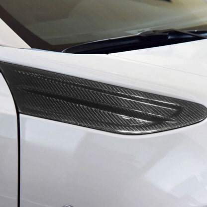 Real Carbon Fiber Hood Side Fender Vent Trim For Toyota 86 Subar BRZ 2013-2018