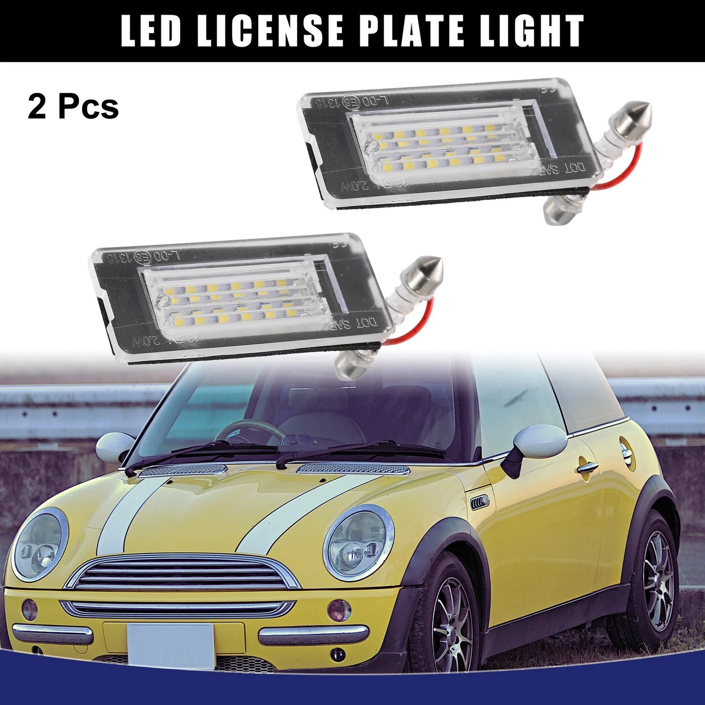 LED License Plate Light for Mini Cooper (2007-2015) -  White Lights