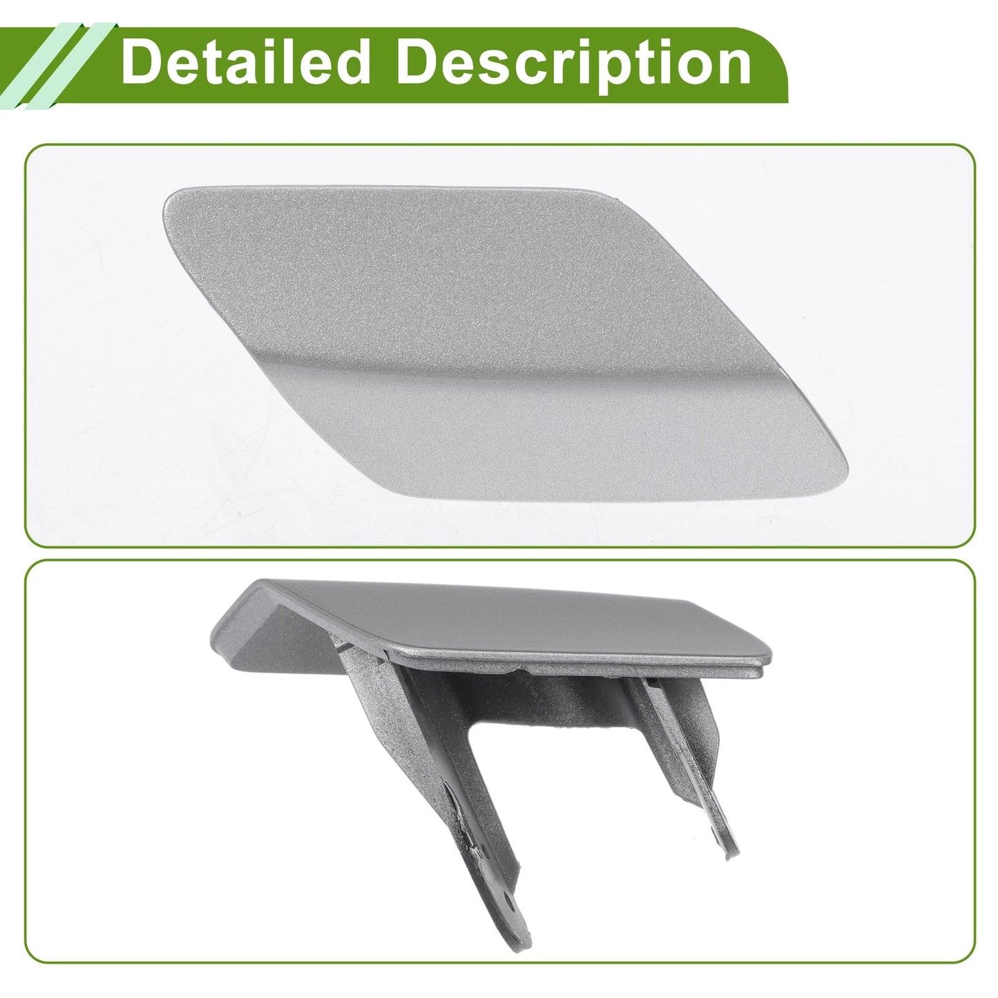 Front Right Washer Nozzle Cover for BMW 320i (2006-2013) Silver Tone