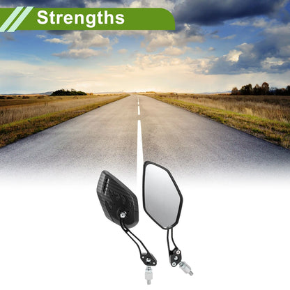 Mirror / 1set / Rear View Mirror Polygonal Carbon Black for Motorcycle