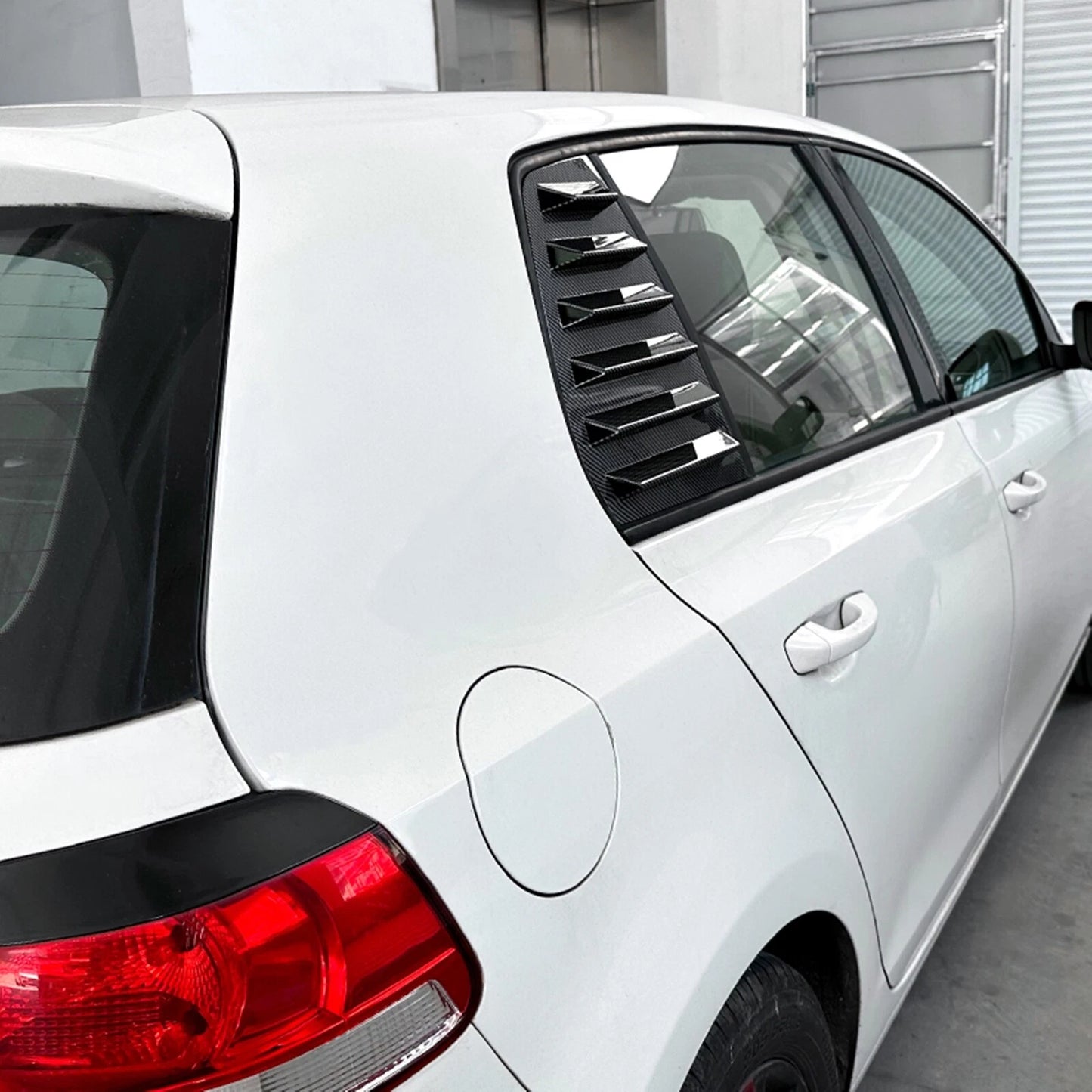 Rear Window Louvers for VW Golf 6 MK6 (2008-2012) Gloss Black