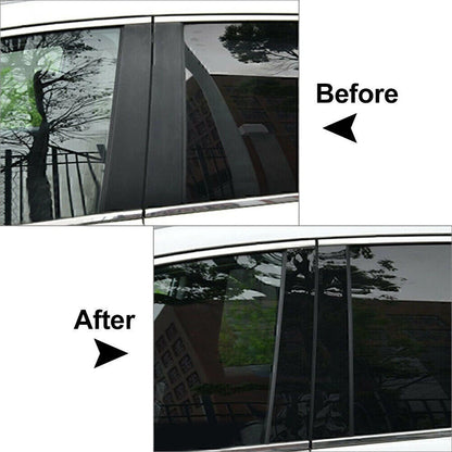 4 Pcs Door Trim Pillar Posts Black Covers for VW Jetta (2012-2018)