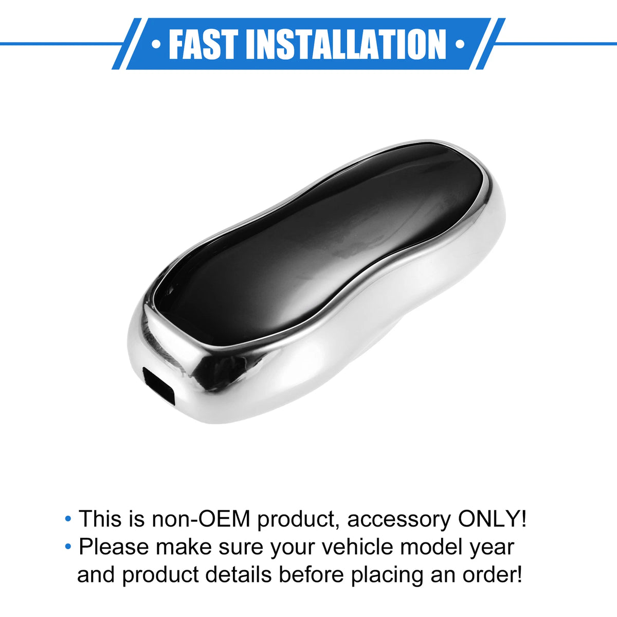 3-Button TPU Car Remote Key Fob Cover for Porsche Macan (2014-2022) Silver Tone