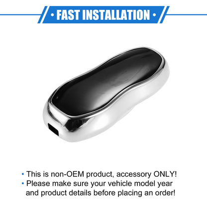 3-Button TPU Car Remote Key Fob Cover for Porsche Macan (2014-2022) Silver Tone