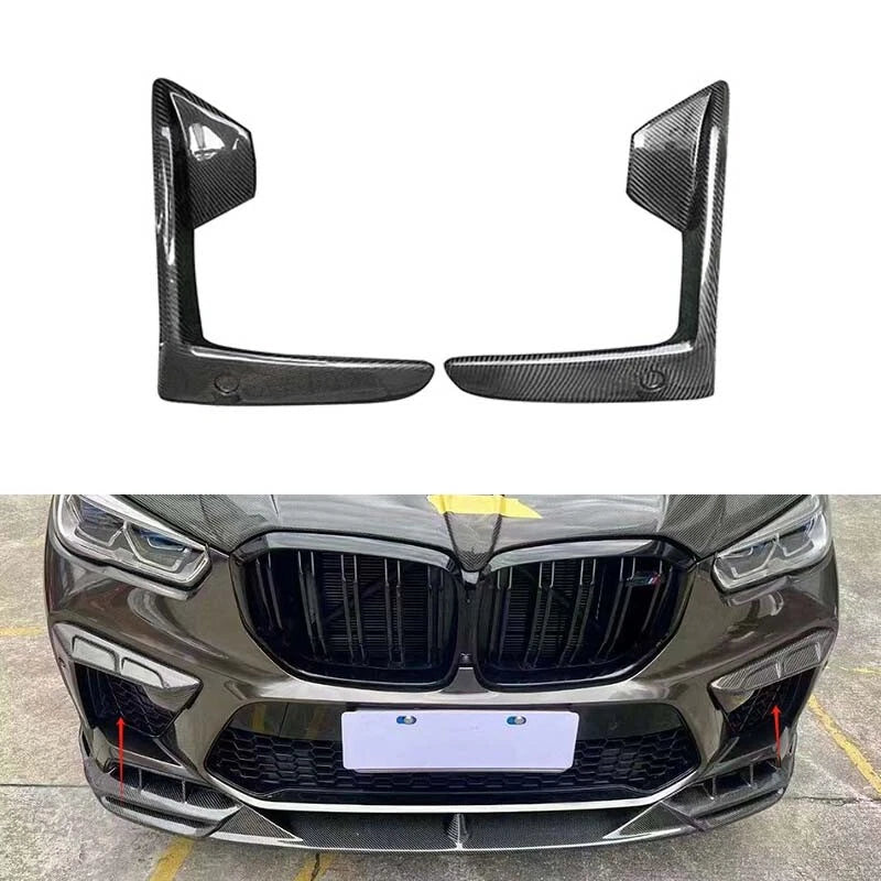 Carbon Fiber Front Bumper Vent Cover Trim for BMW X5M F95 2020-2023