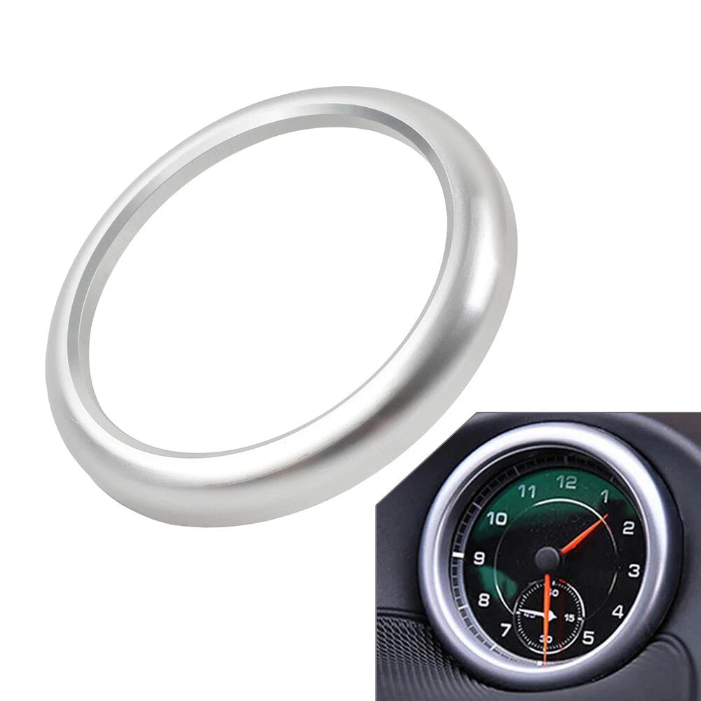 Silver Stopwatch Compass Cover Ring for Porsche 911 718 Boxster Cayenne Macan