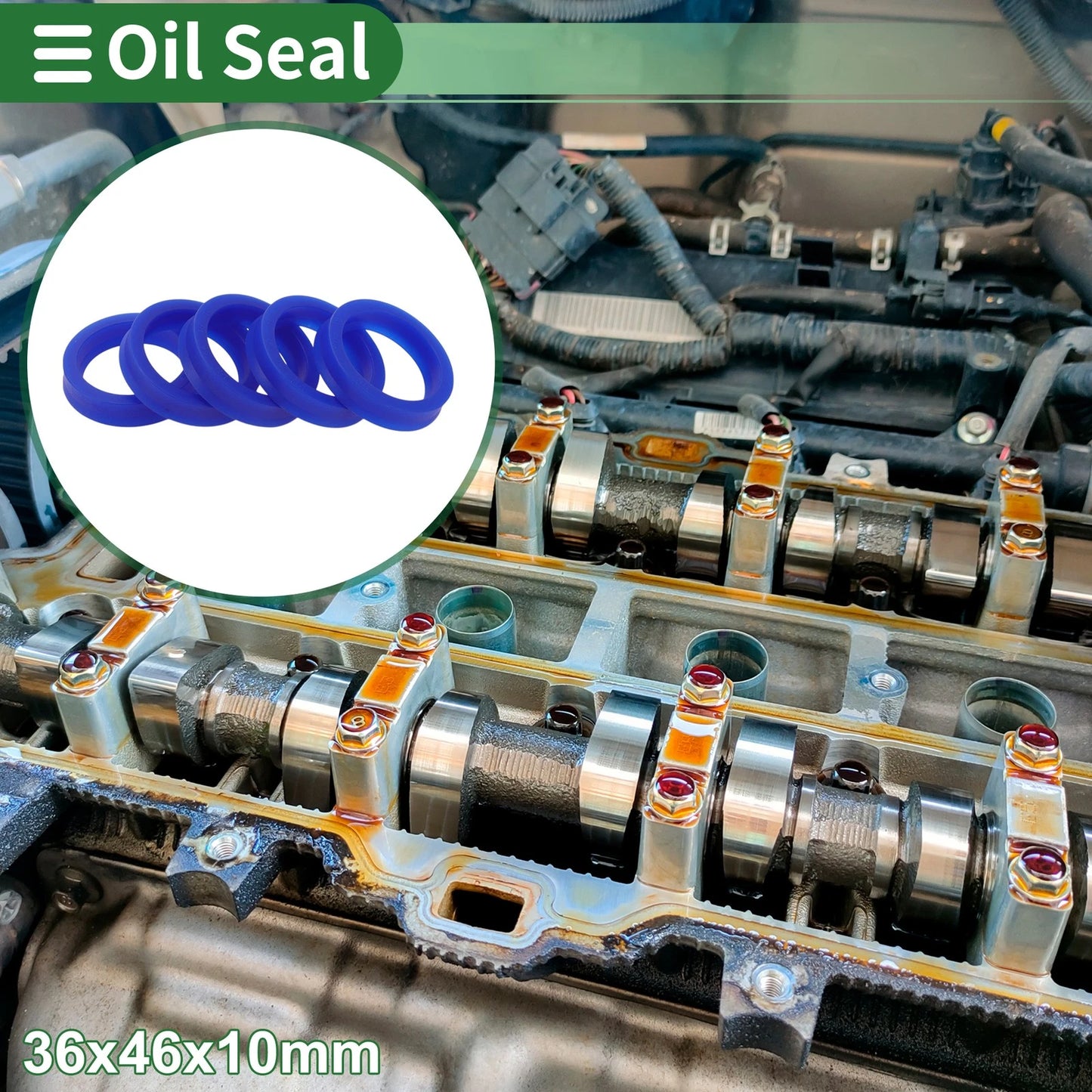 Oil Seal 40x53x8mm Rotary Shaft Seal TPU 5 Pcs for Automotive