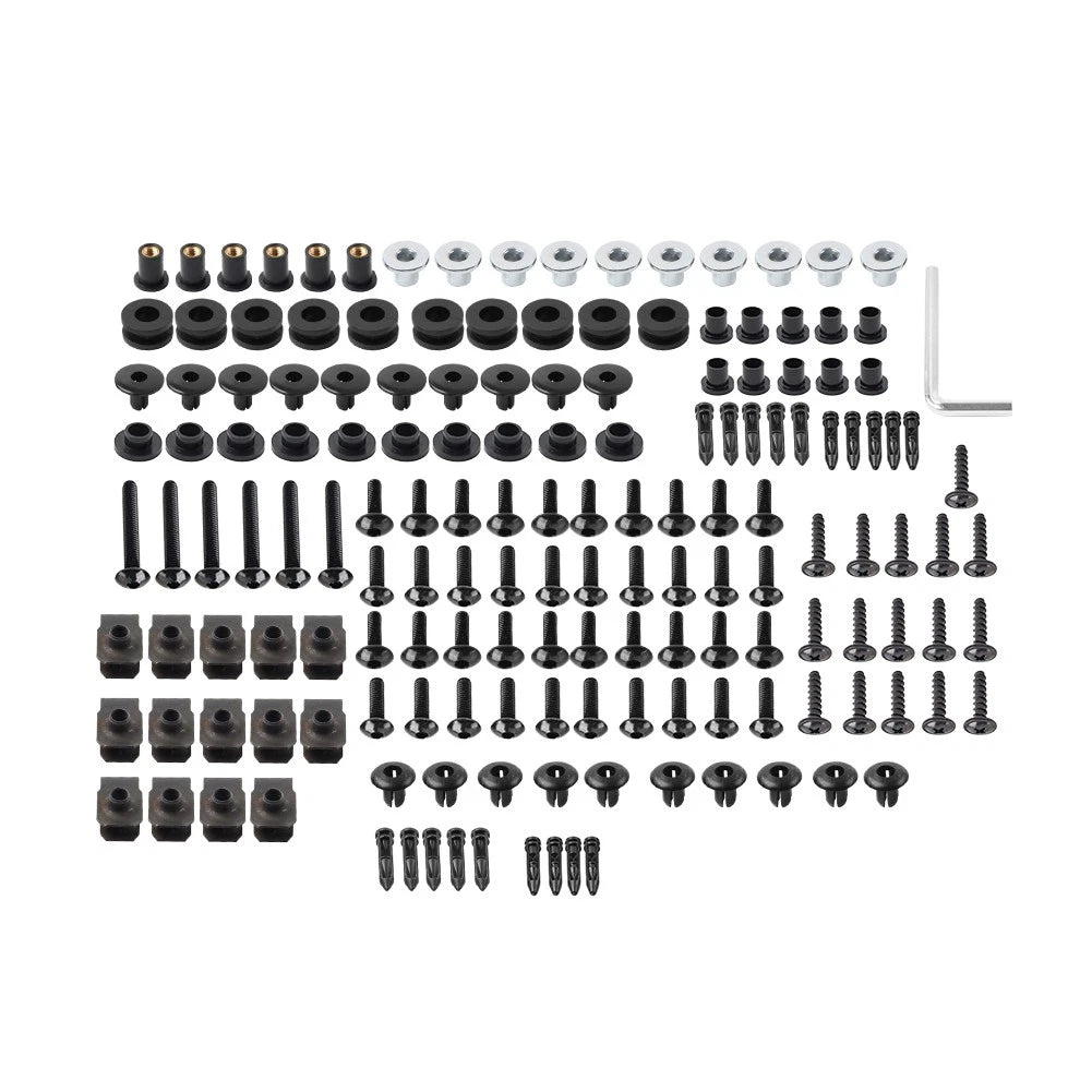 Screws Fairing Bolts for Yamaha YZF R6 (2008-2016) - Metal & Plastic Black