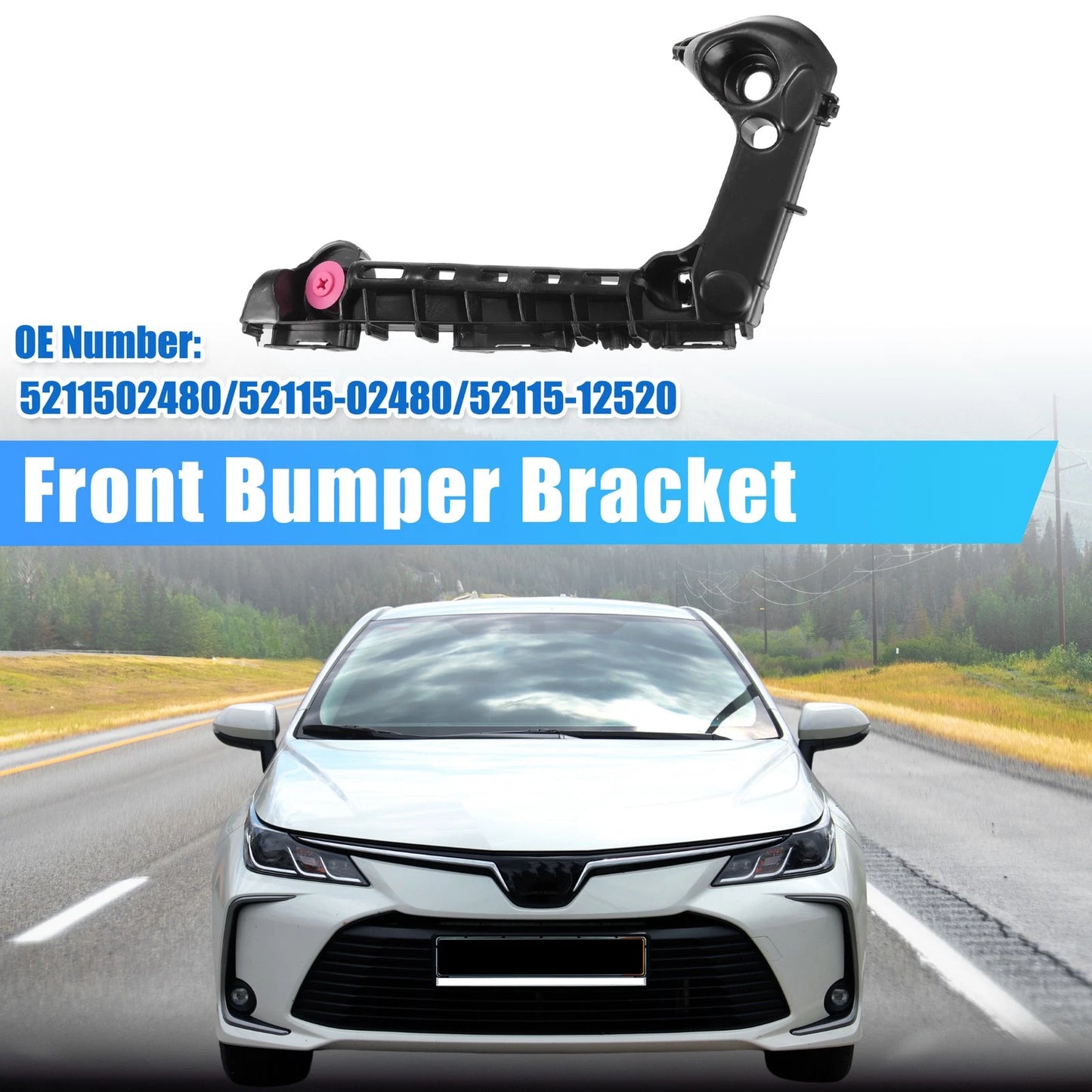 Bumper Bracket Front Right Retainer for Toyota Corolla (2019-2023)
