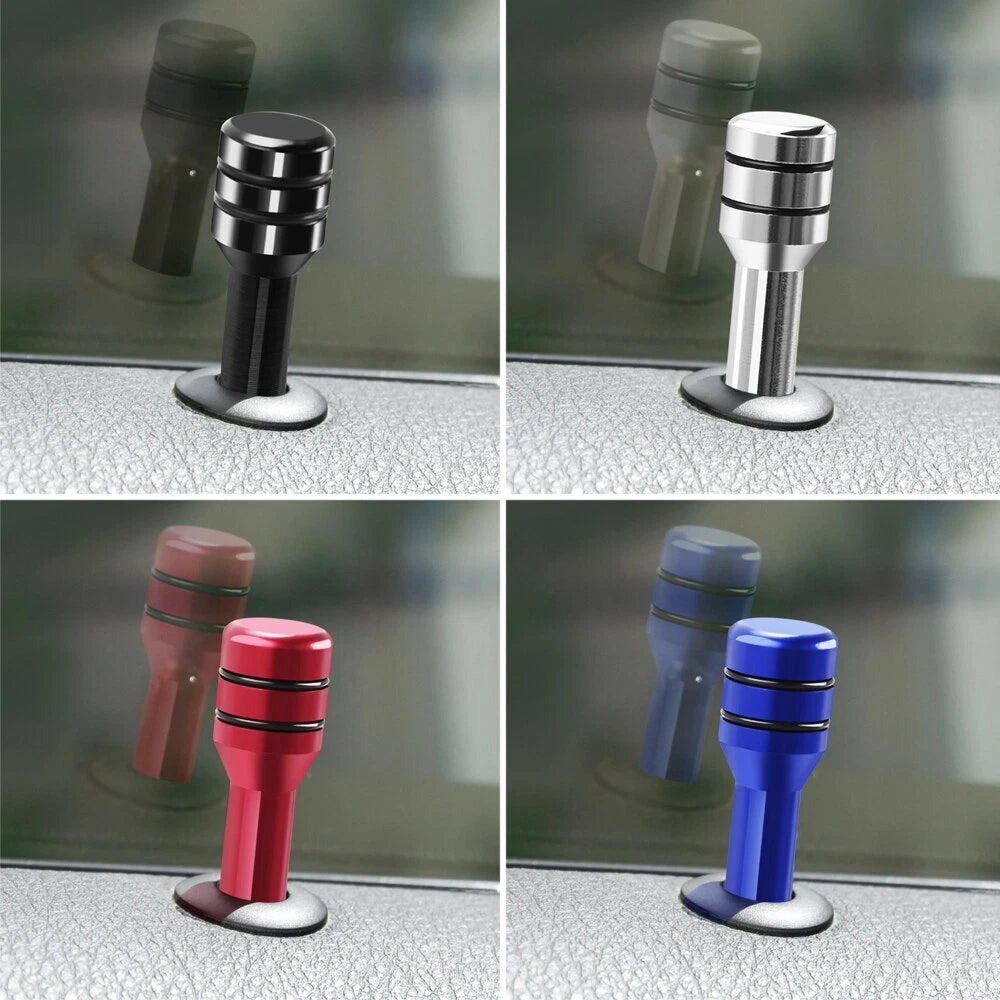 Blue Aluminum Alloy Interior Door Lock Knob Pull Pins for Universal Car