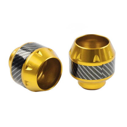 2 x Gold Motorcycle Front Fork Frame Sliders for Make & Model