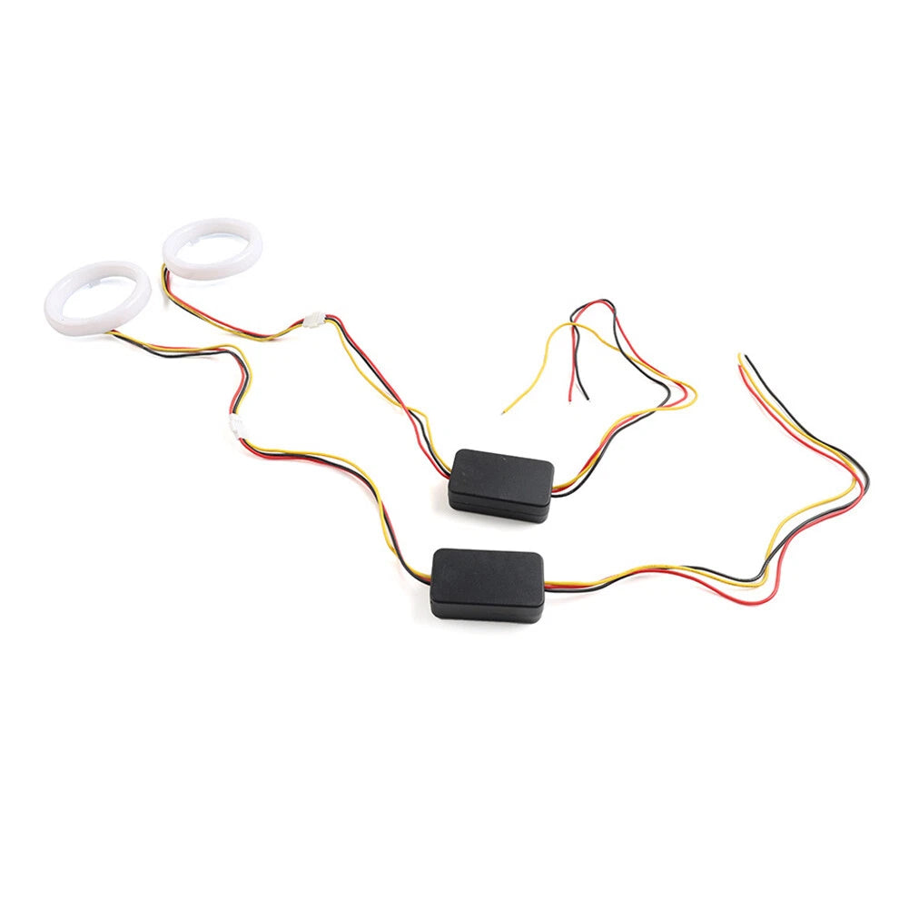 100MM White Amber Switchback LED Halo Rings for Car Headlight Retrofit