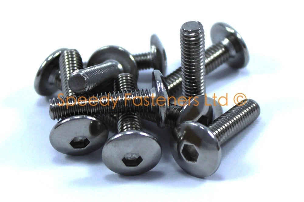 Fairing Bolt / 10x / Stainless m6 x 25mm Pan Mushroom Button Allen Head for Suzuki