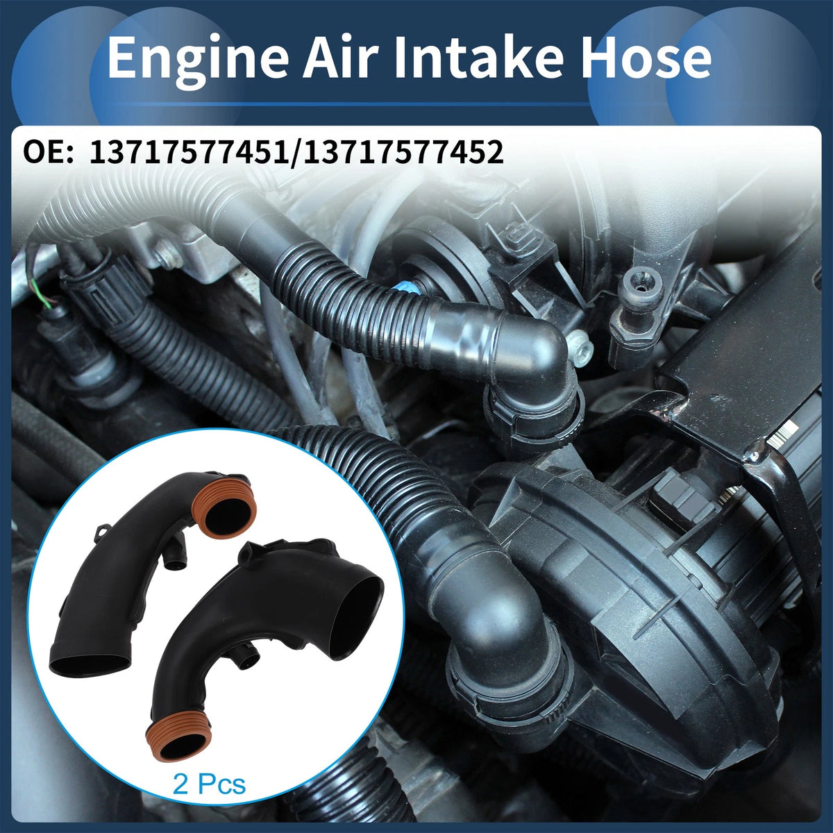 Engine Air Intake Hose for BMW 5 6 7 Series X5 X6 E70 (2007-2013)