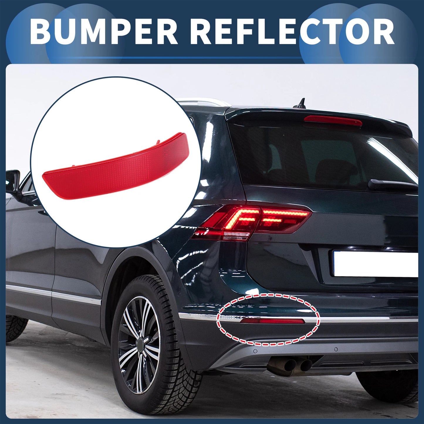 Bumper Reflector for Lexus ES300h 2013-2018 Rear Right Plastic