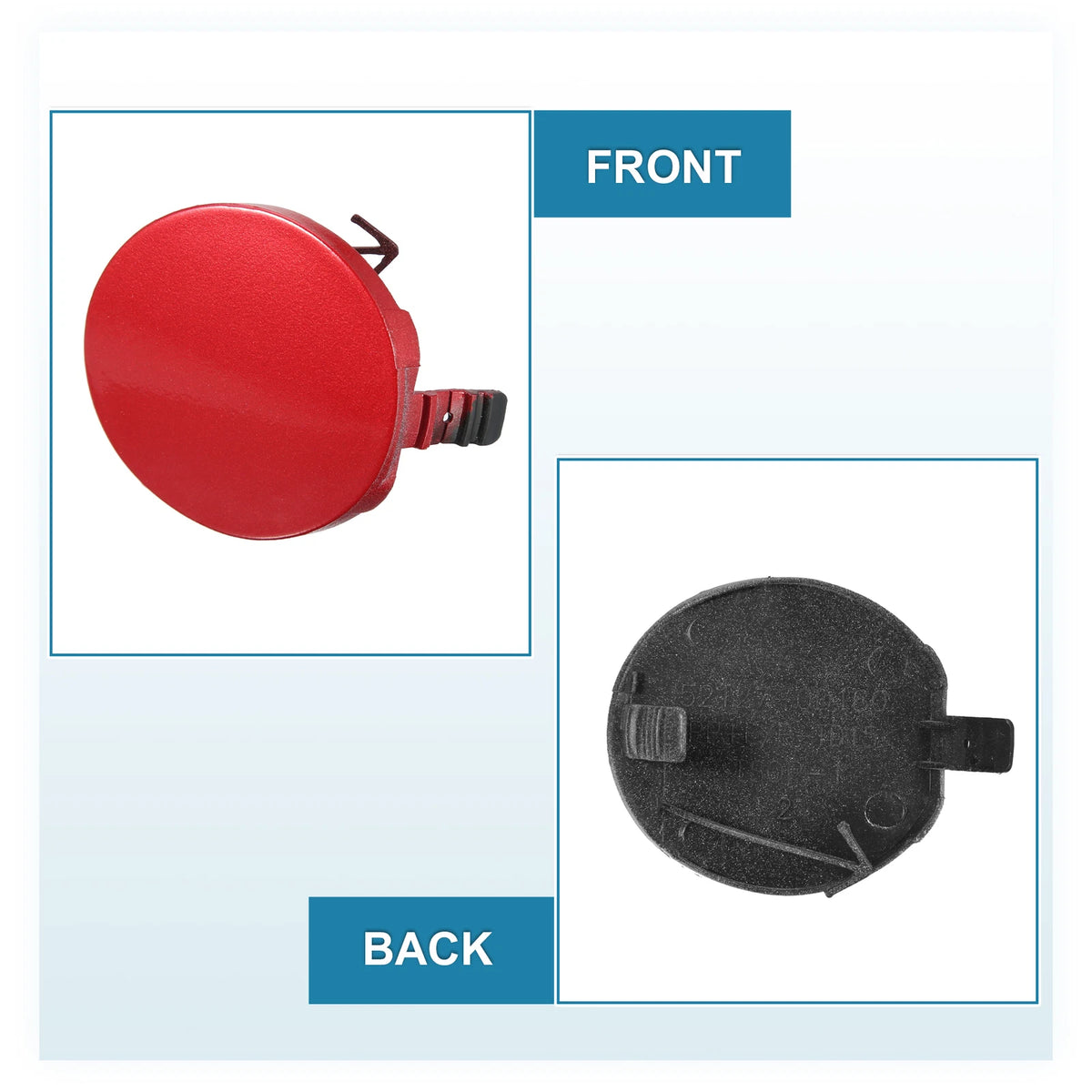 Front Bumper Tow Hook Cover for Toyota Yaris 2007-2010 Red 2 x Covers