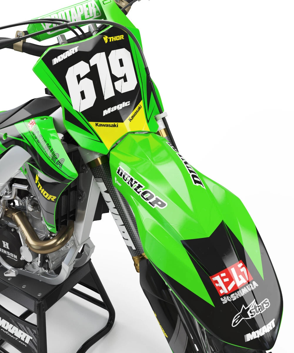 Custom Decal Kit for Kawasaki KXF 450 (2016-2018) FLEX STYLE Stickers