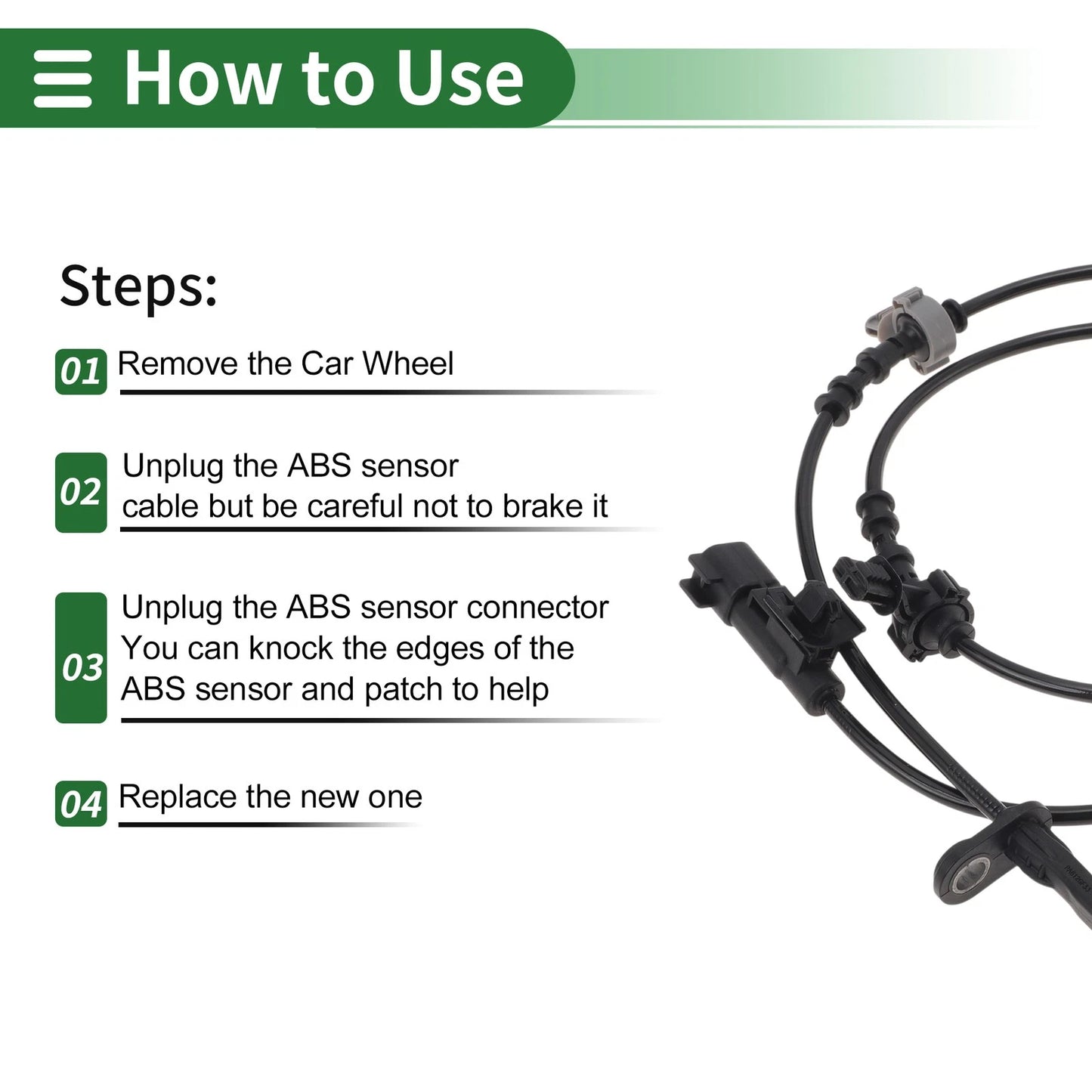 ABS Wheel Speed Sensor for Chevrolet Malibu (2016-2017)